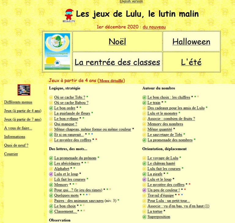 LULU LE LUTIN MALIN Excellent Site D activit s En Ligne LULU LE LUTIN MALIN Excellent Site D activit s En Ligne